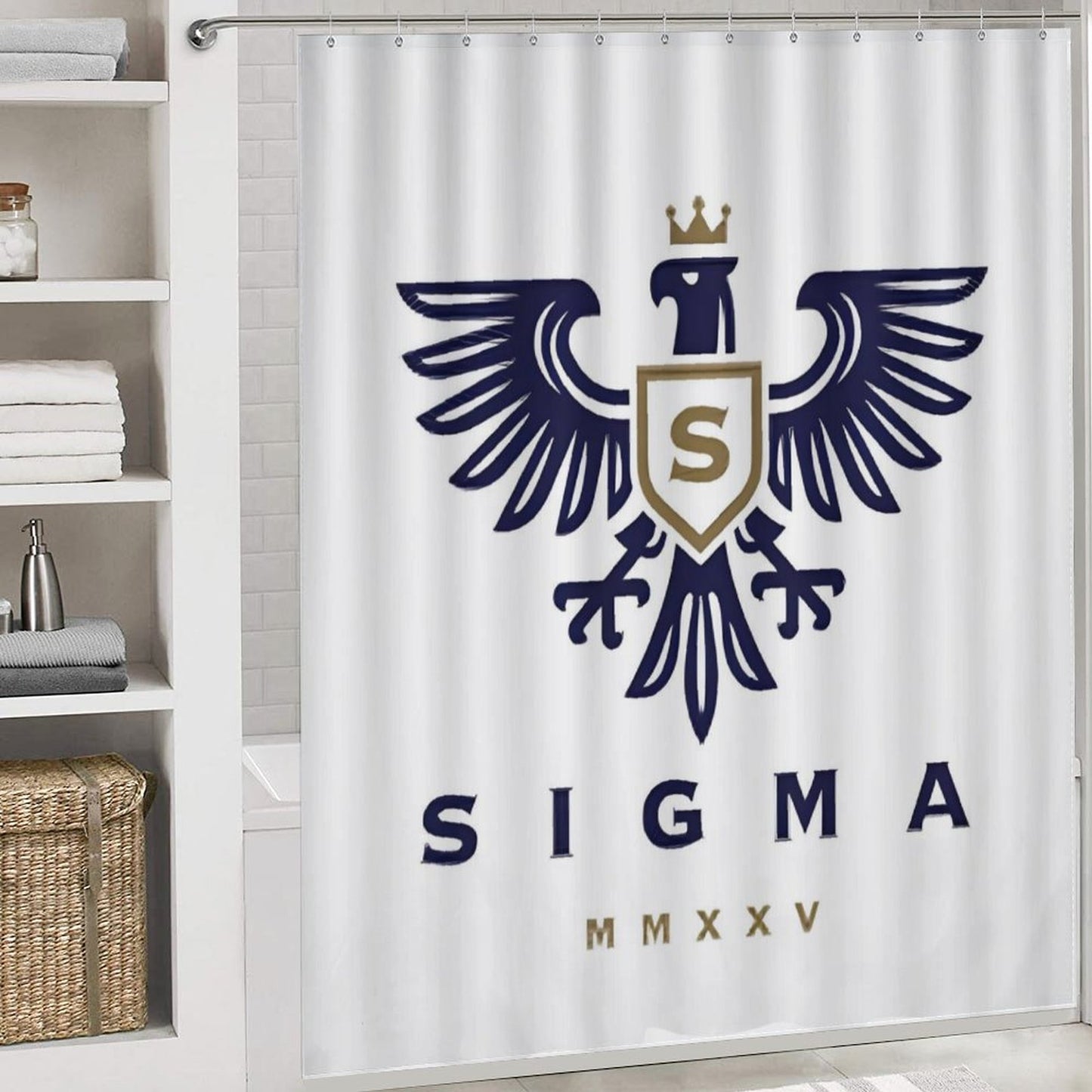 Shower Curtain Set with 3 Rugs