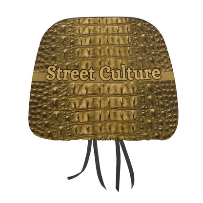 STREET CULTURE Alligator Car Headrest Covers-1 or 2 PCS