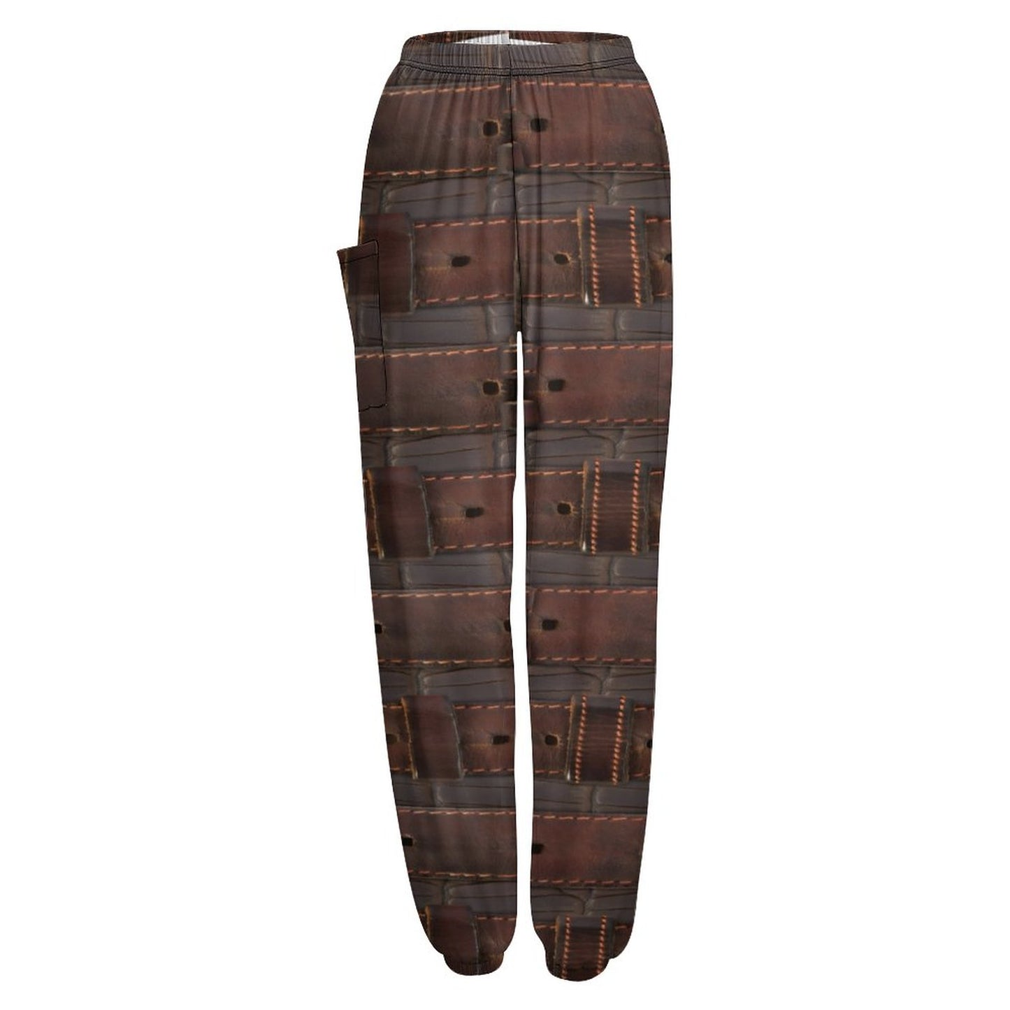 RUGGED LEATHER BUCKLE Print Casual Yoga Pants-SMALL-2XL