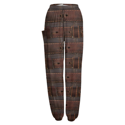 RUGGED LEATHER BUCKLE Print Casual Yoga Pants-SMALL-2XL