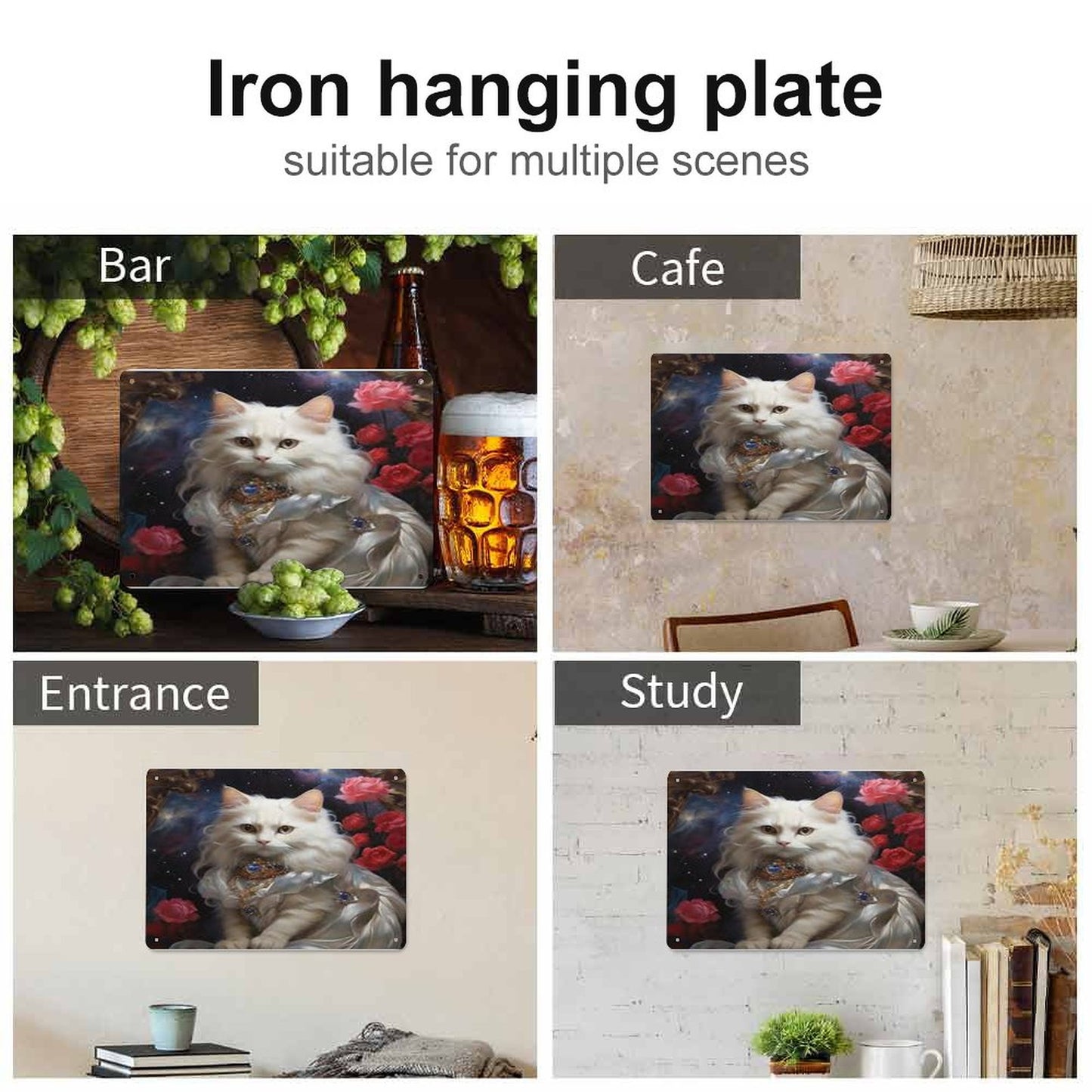Horizontal Personalized Metal Wall Art Tin Sign-5.5"x7.9"/14x20cm