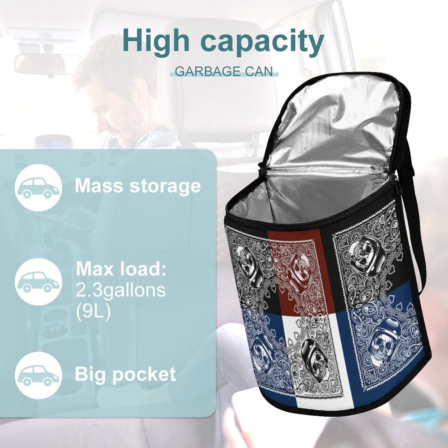 Collapsible Car Trash Bin