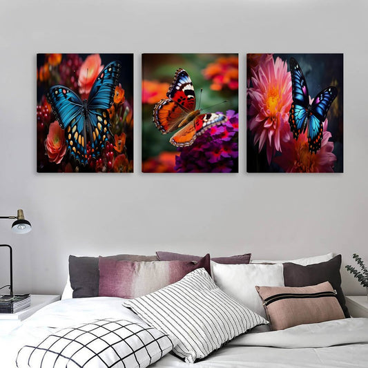 Vertical Multicolor Framed Wall Art-4:5 Aspect Ratio-BUTTERFLY EDITION