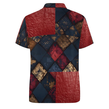 TRIANGLES & LEATHER Polo Shirt-SMALL-5XL