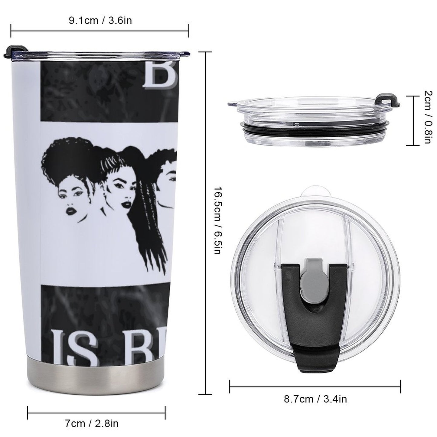 Car Travel Coffee Mug with Lid (All-Over Printing)