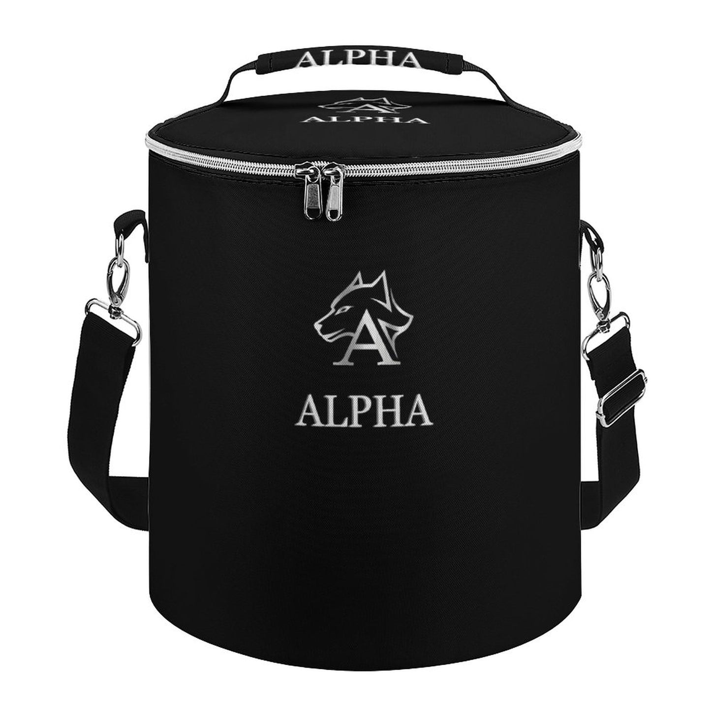 Round Collapsible Insulated Cooler Bag with Shoulder Strap A018 (All-Over Printing)