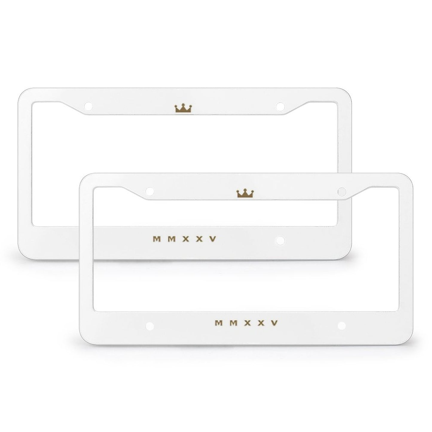License Plate Frames with 4 Round Holes (1 Pair)