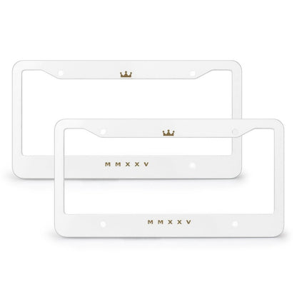 License Plate Frames with 4 Round Holes (1 Pair)