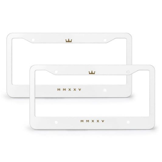 License Plate Frames with 4 Round Holes (1 Pair)