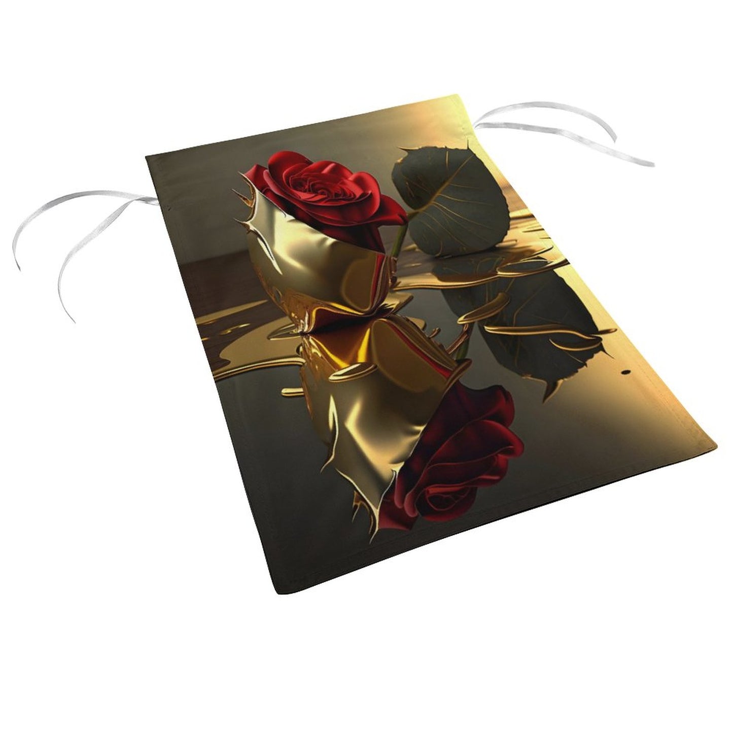 ROSE IN GOLD Garden Flag (2 Pics on 2 Sides)-12"x18"