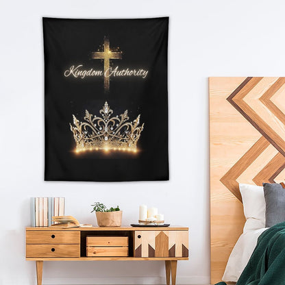 Wall Art with Vertical Tapestry