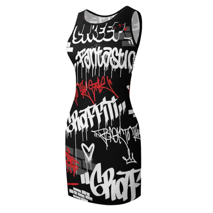 Sleeveless Ladies Tank Dress NZ014 (All-Over Printing)