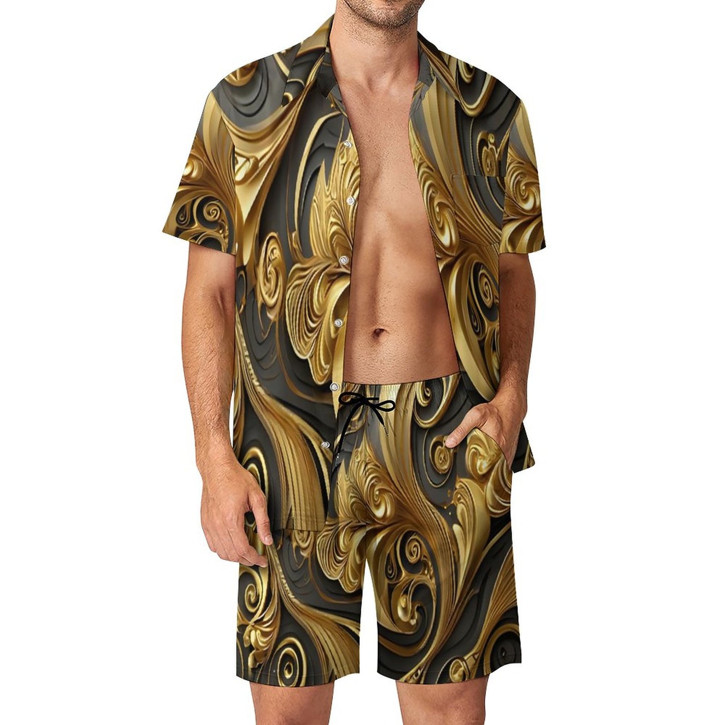 Hawaiian Print Suits for Men (All-Over Printing)