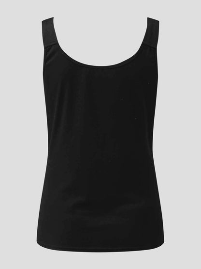 Full Size Lace Detail Sweetheart Neck Tank (white/royal blue/black/burgundy/dark gray)-S-3XL