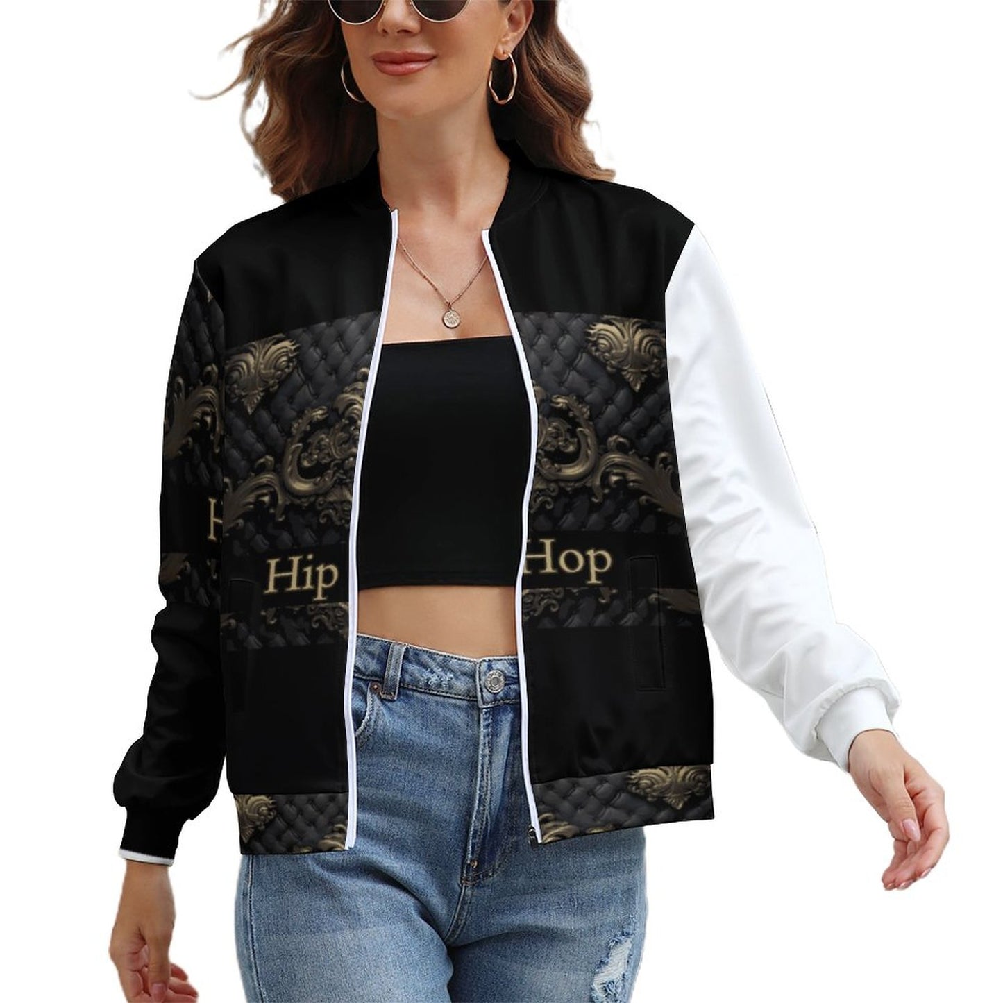 Women's Zipper Jacket LLJK (All-Over Printing)