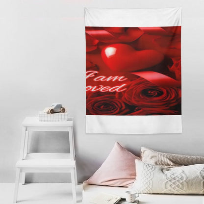 Wall Art with Vertical Tapestry