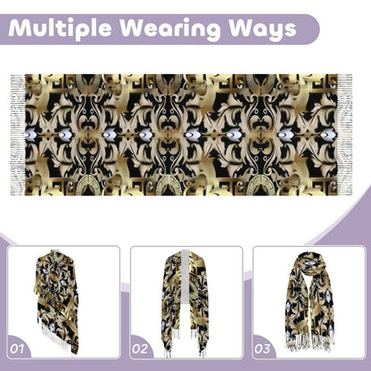 Cashmere-like Tassel Scarf (All-Over Printing)