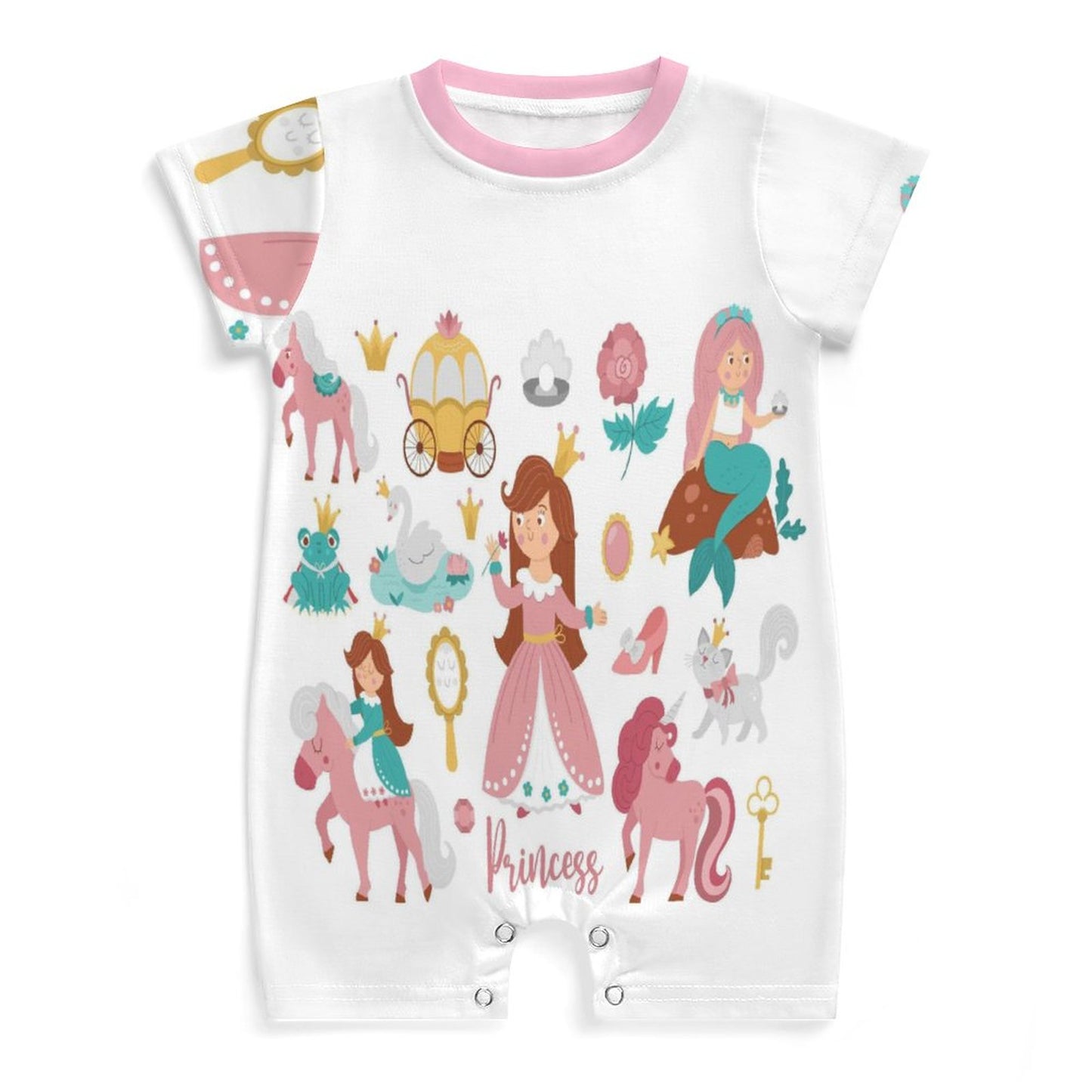 Short Sleeve Baby Bodysuit Romper PLR (All-Over Printing)