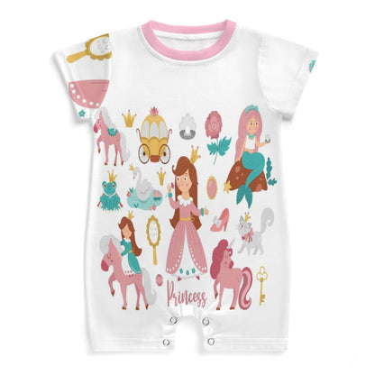 Short Sleeve Baby Bodysuit Romper PLR (All-Over Printing)