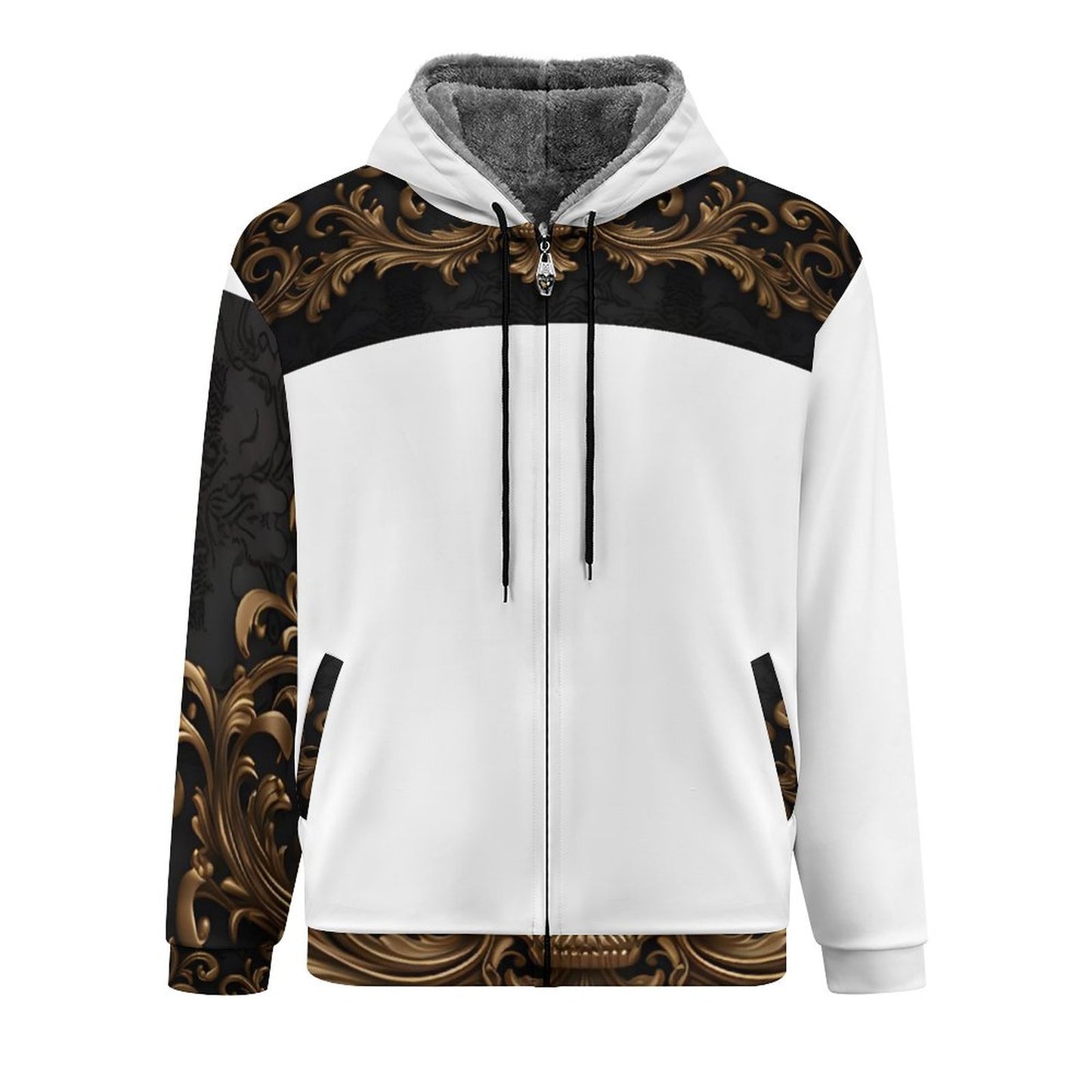 230gsm Full Zip up Hoodie with Plush Lining WZIP (All-Over Printing)
