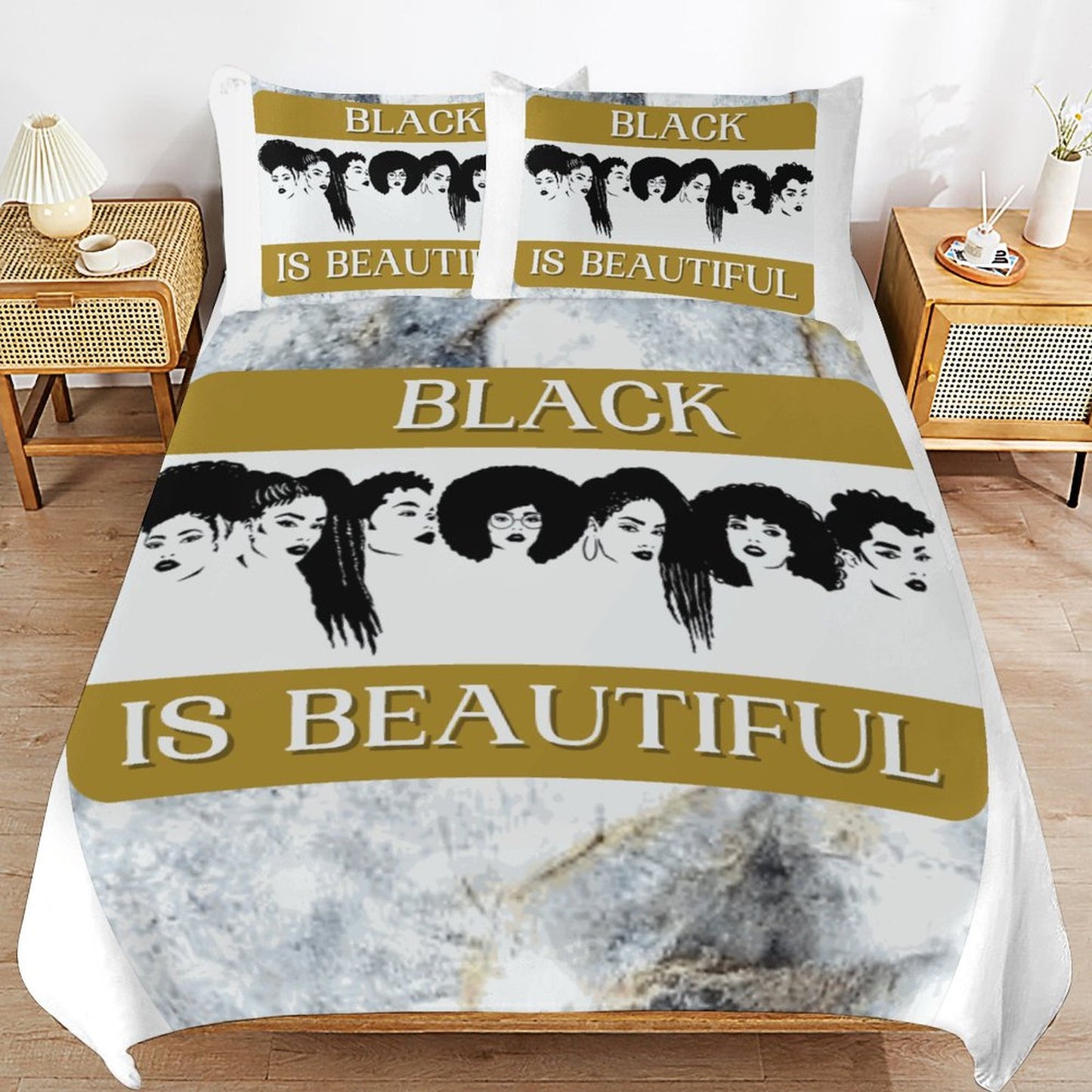 3-Piece Bedding Set-102"x90"/ 259x229cm (Dual-sided Printing)
