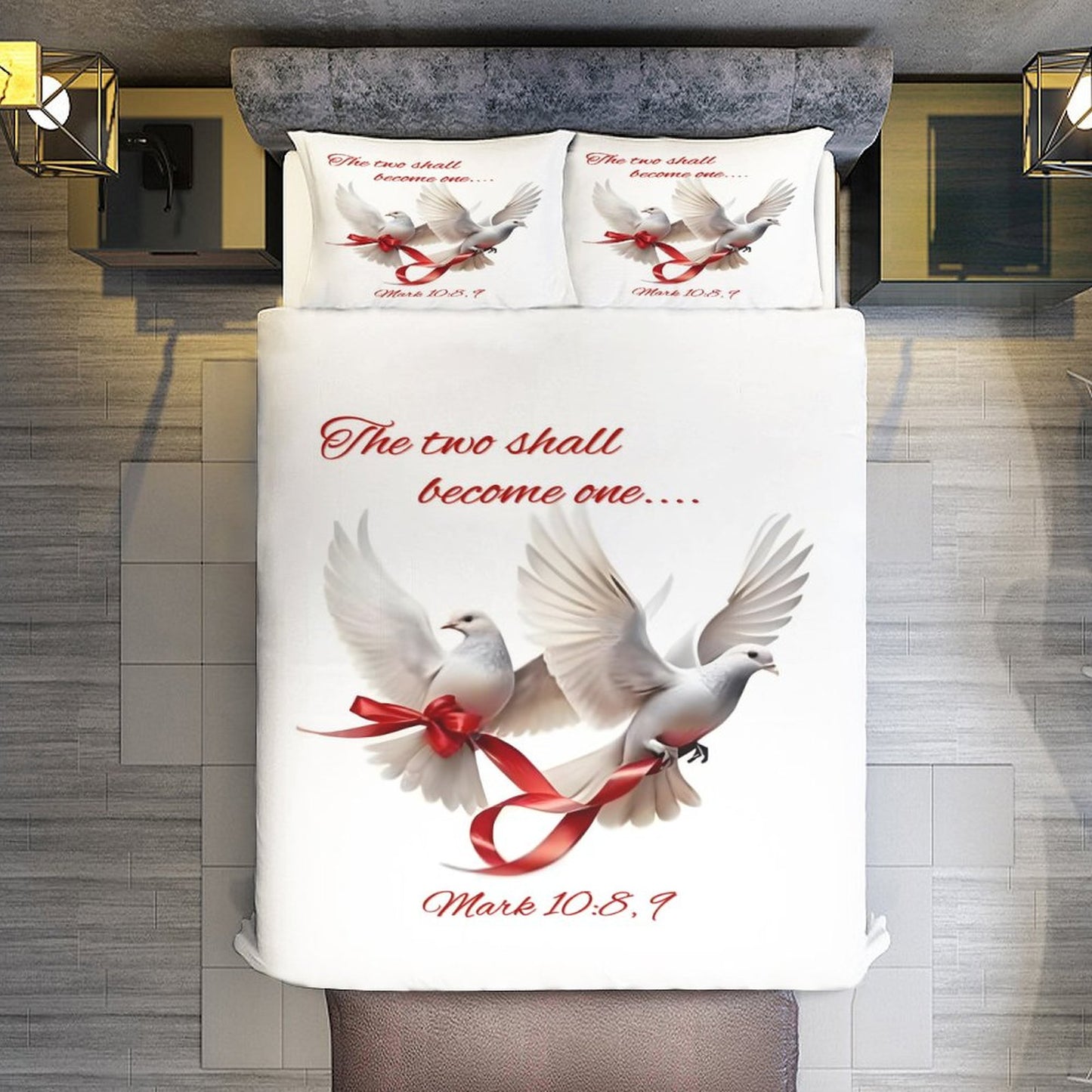 3-Piece Bedding Set-86"×70"/ 218×177cm (Dual-sideded Printing)