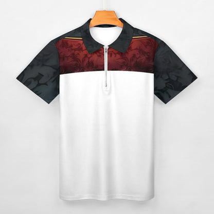 Men's Short Sleeve POLO Shirt with Zipper B470 (All-Over Printing)