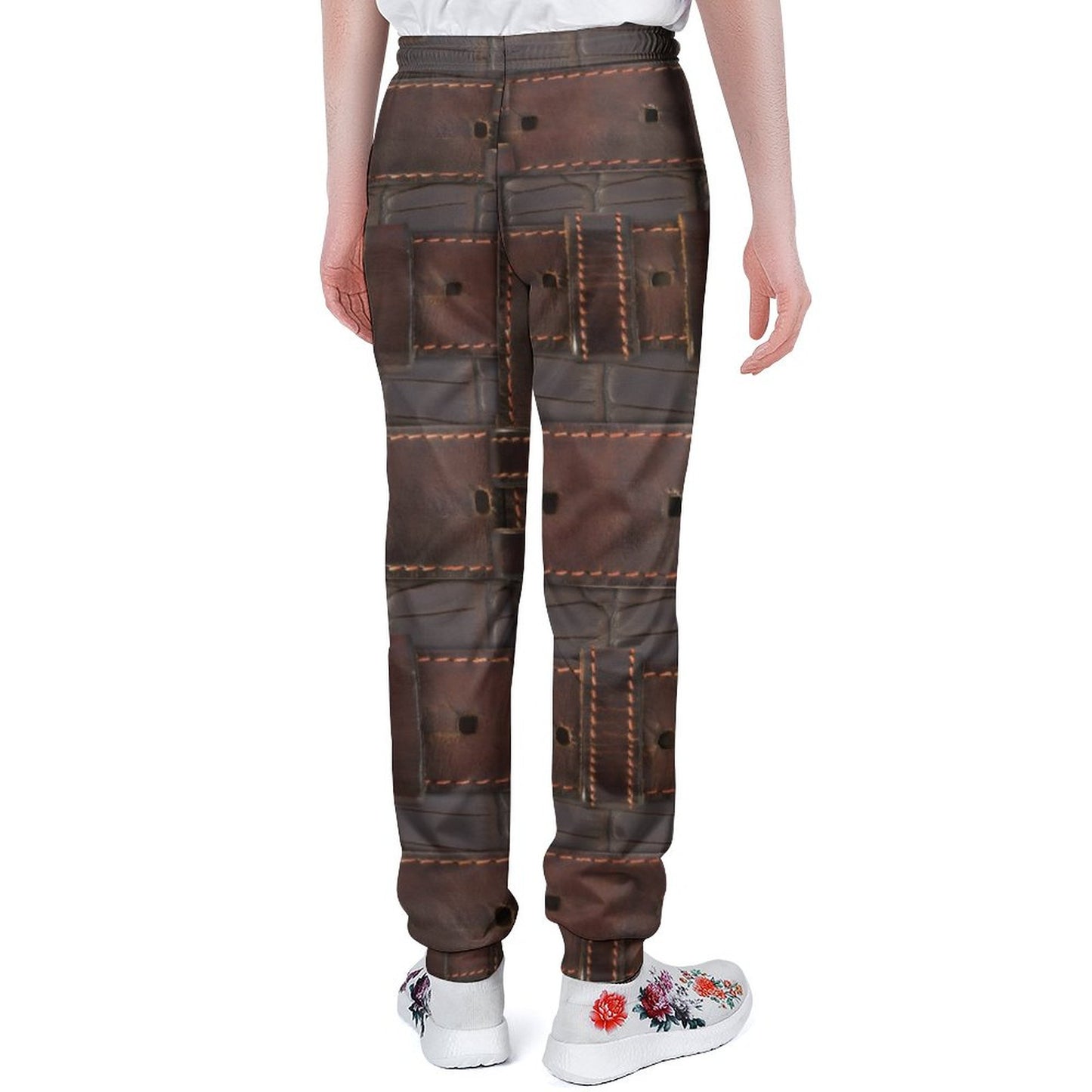 RUGGED LEATHER BUCKLE Print Sweatpants-SMALL-5XL