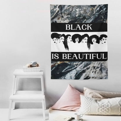 Wall Art with Vertical Tapestry