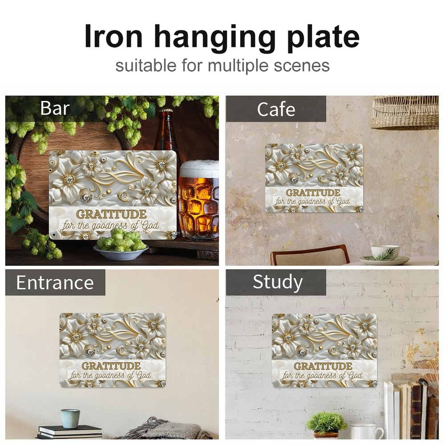 Horizontal Personalized Metal Wall Art Tin Sign-5.5"x7.9"/14x20cm