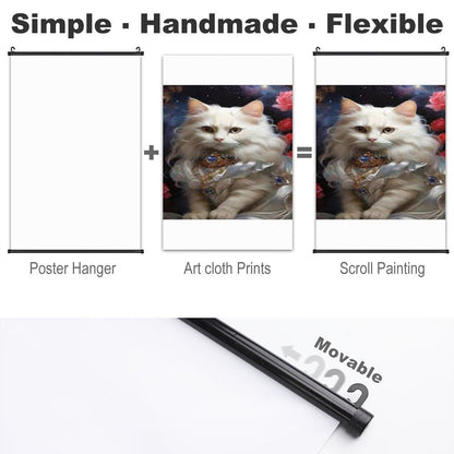 Canvas Hanging Poster with Scrolls-16"x24"/ 40x60cm