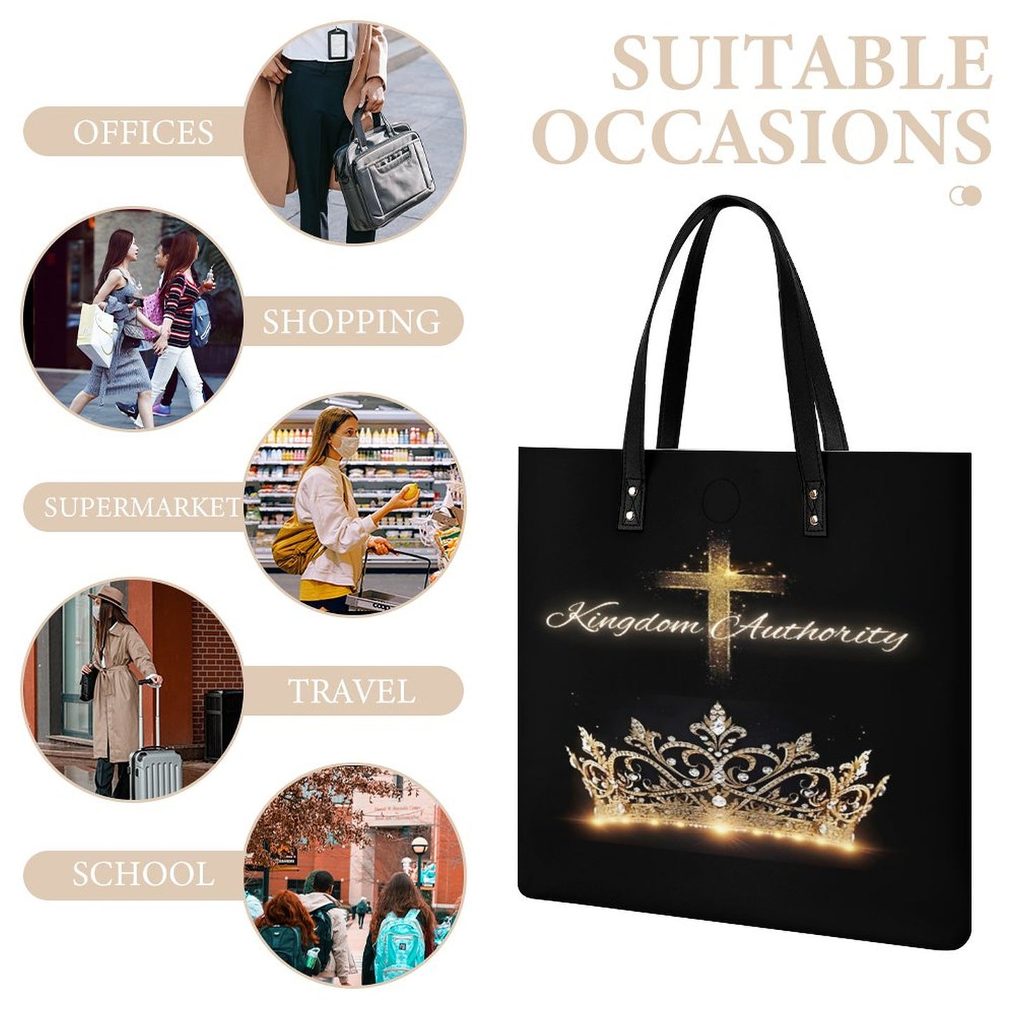 Leather Handbag(One-sided Printing)