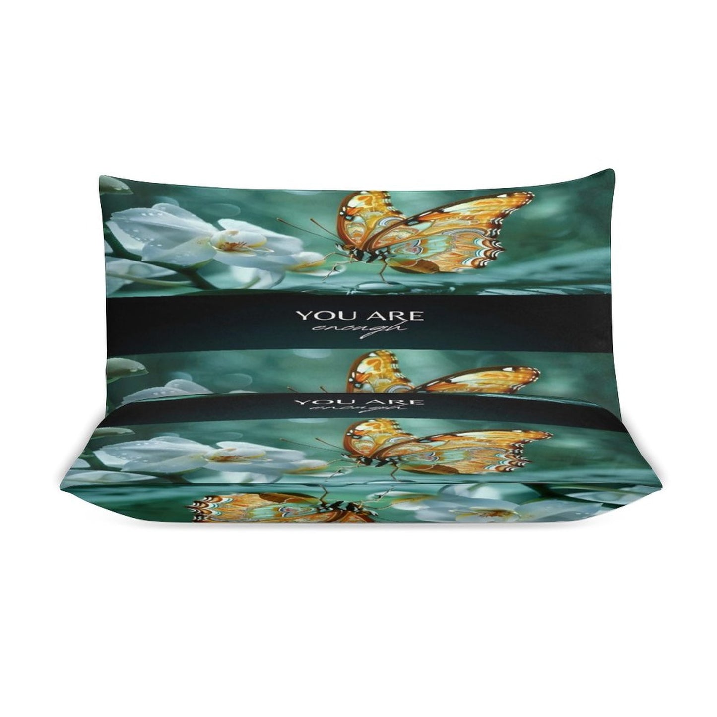 3-Piece Bedding Set (KING/CALIFORNIA KING)-102"x90"/ 259x229cm (Dual-sided Printing)-YOU ARE ENOUGH