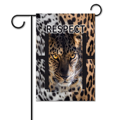 Flag in garden (1 Pic on 2 Sides)-12"x18"