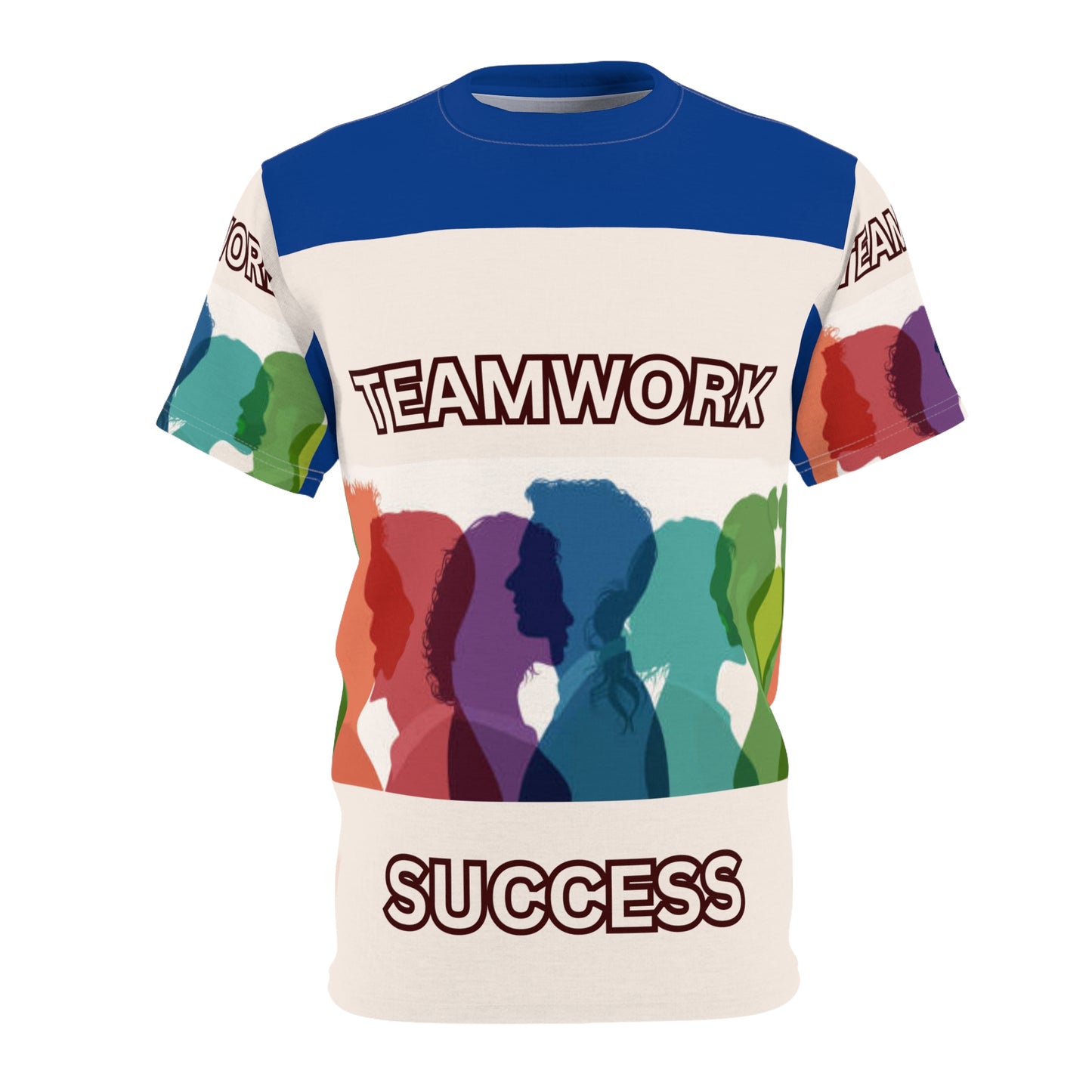 TEAMWORK SUCCESS Unisex Tee on blue (for groups or events)