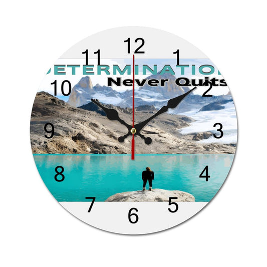 Concise Silent Wooden Wall Clock-9.84"x9.84"/ 25x25cm