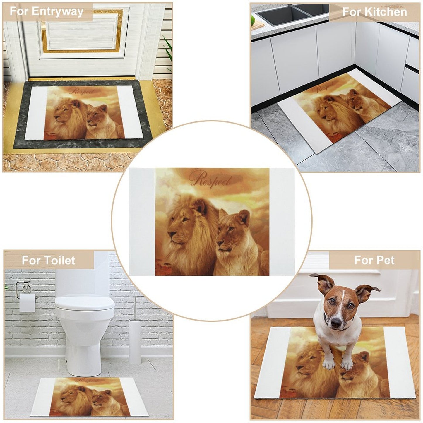 Crystal Velvet Bedroom Floor Mat