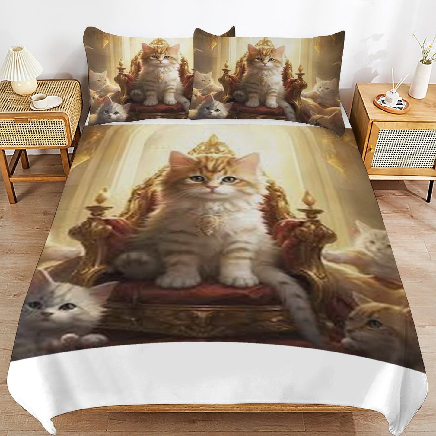 3-Piece Bedding Set-102"x90"/ 259x229cm (Dual-sided Printing)