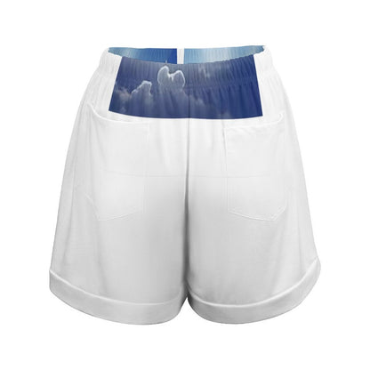 High Waisted Quick Drying Shorts(All-Over Printing)