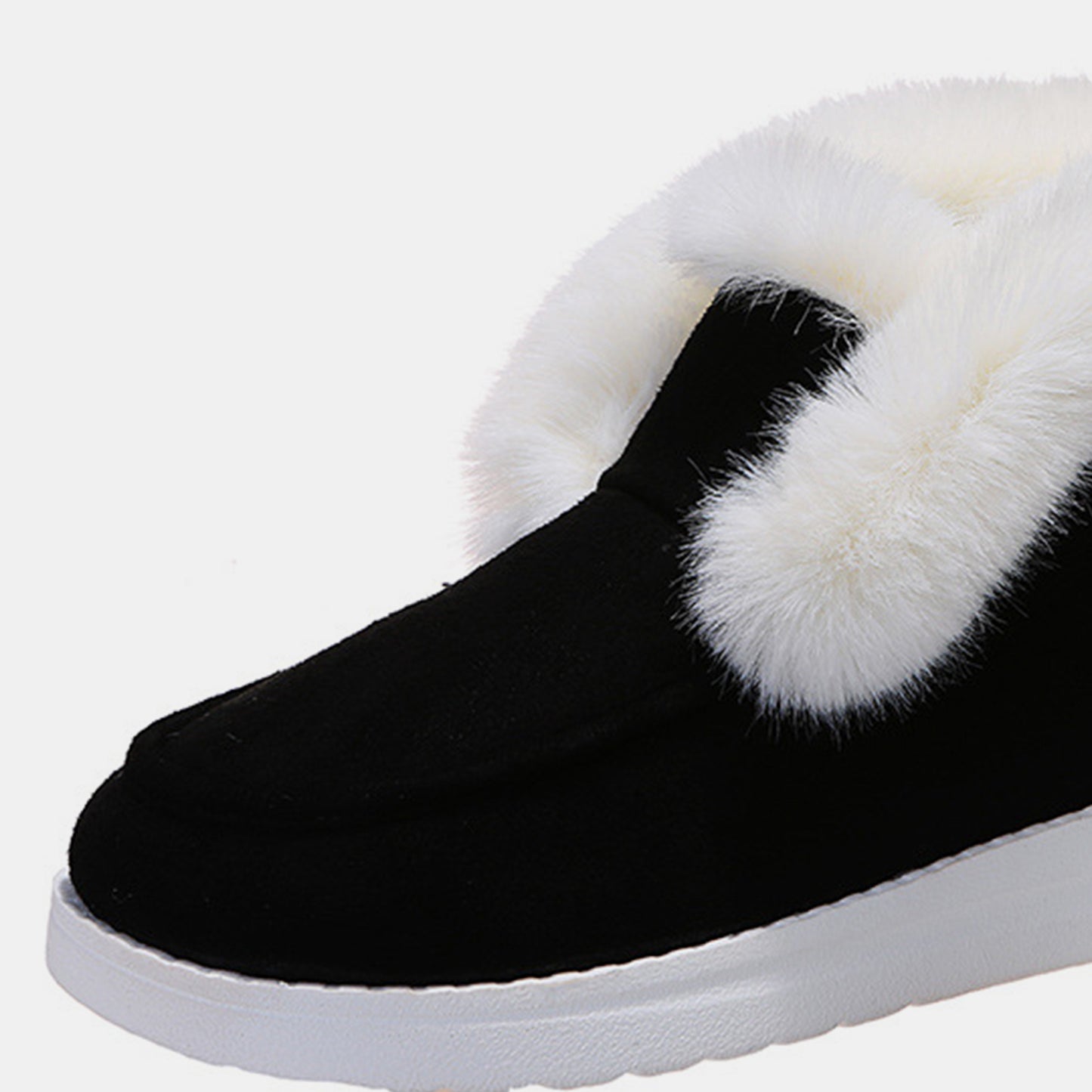Furry Suede Snow Boots (brown/black/dark grey)