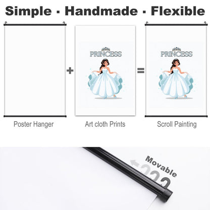 Canvas Hanging Poster with Scrolls-16"x24"/ 40x60cm