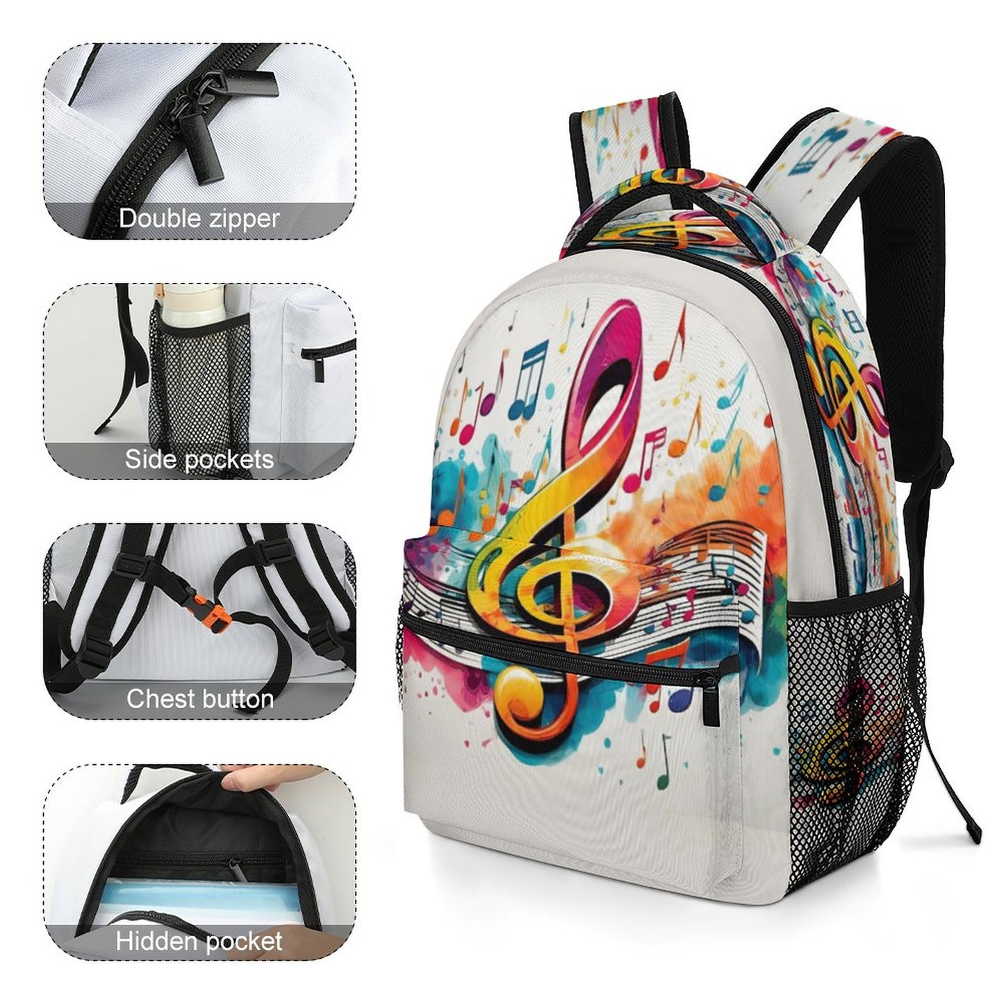 MUSIC GRAFFITI Children's School Backpack