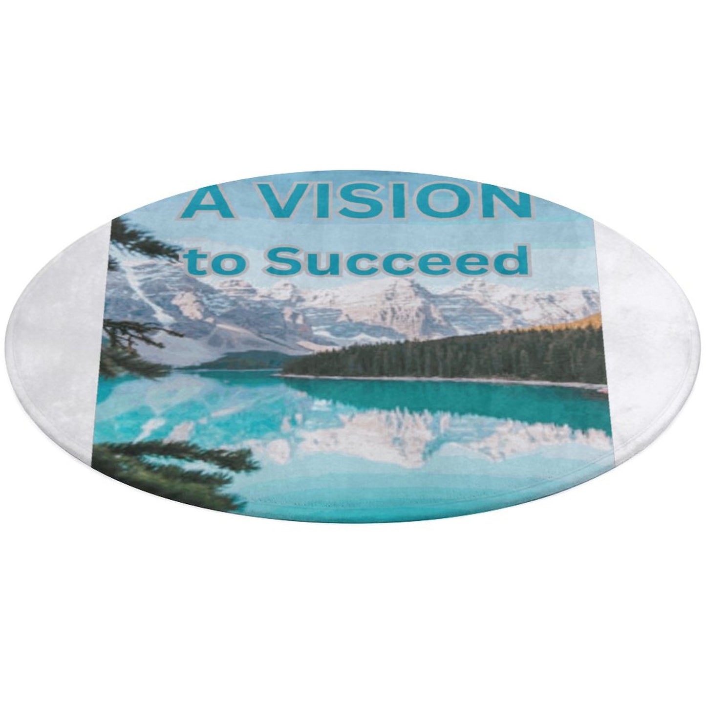 Round Coral Velvet Warm Floor Mat