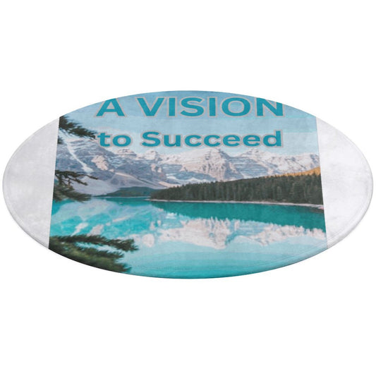 Round Coral Velvet Warm Floor Mat
