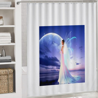 Shower Curtain Set with 3 Rugs