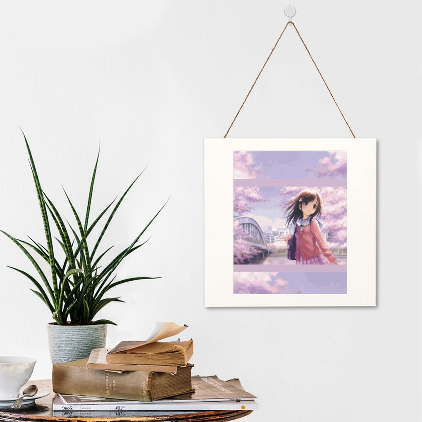 Square Wood Wall Decor Hanging Sign-12"x12"/30x30cm