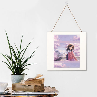 Square Wood Wall Decor Hanging Sign-12"x12"/30x30cm