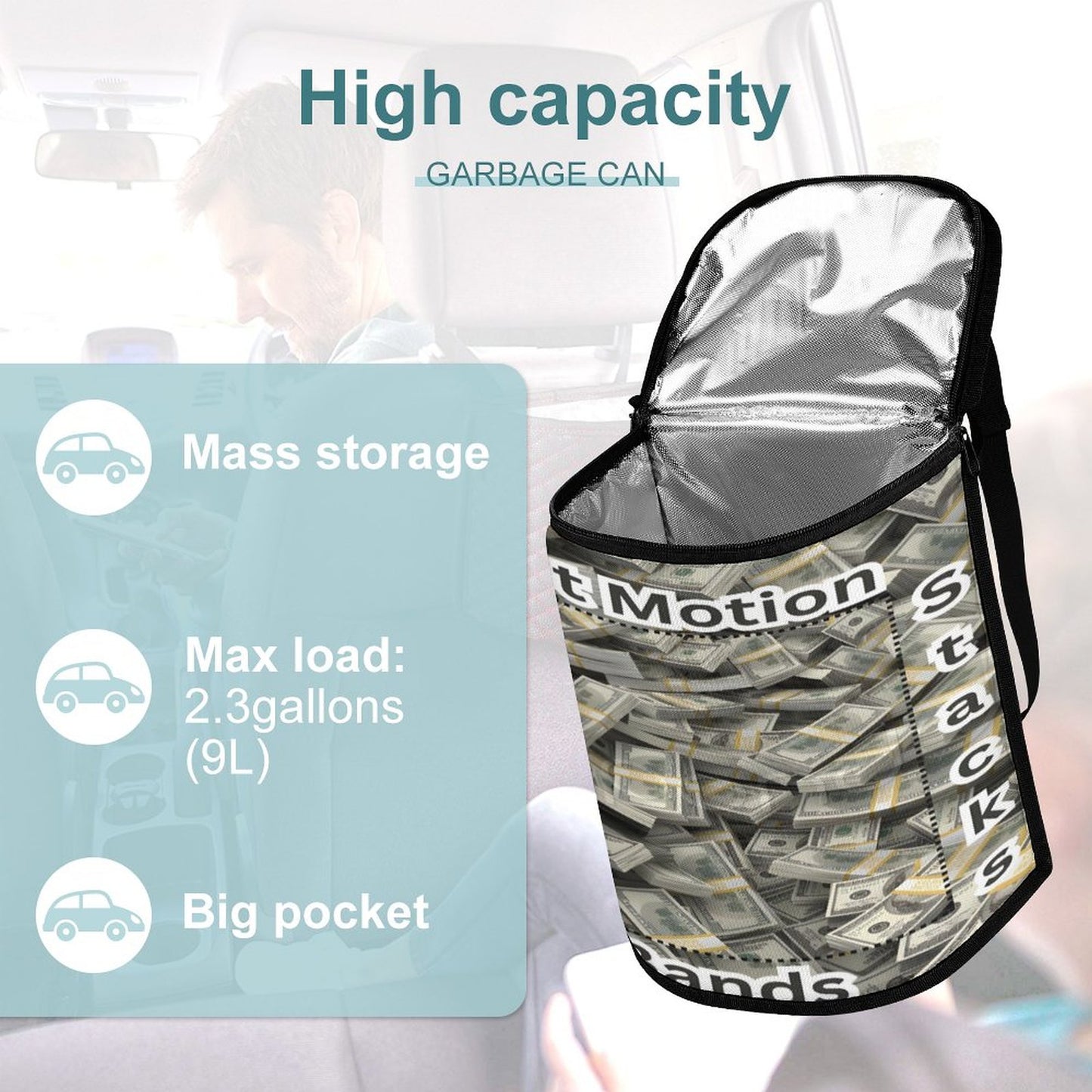 Collapsible Car Trash Bin