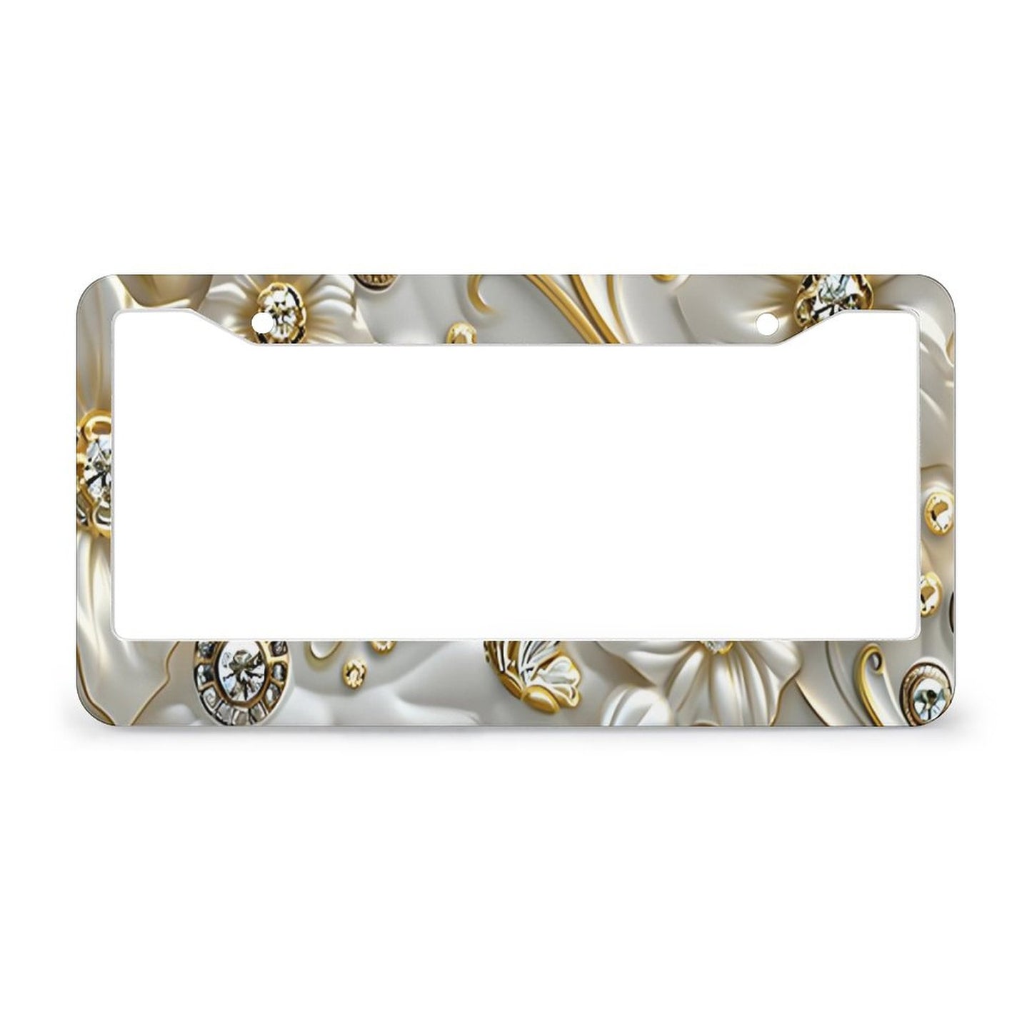 License Plate Frames with 2 Round Holes (1 Pair)