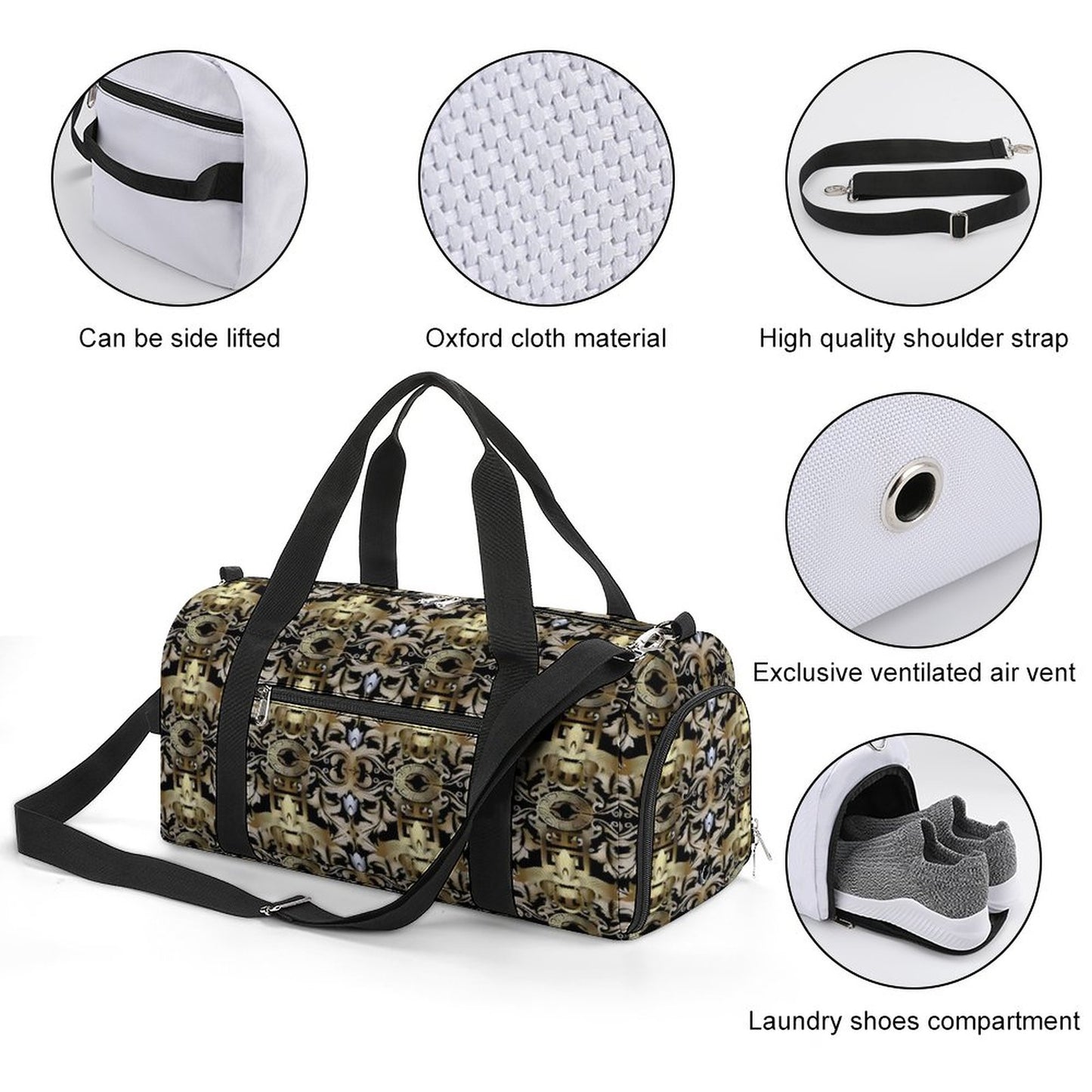 Gym bag Capacity Sports Duffel (shoe pocket included)
